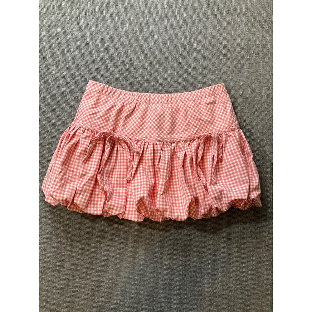 Free Haven Pink Gingham‎ Ruffle Skirt Size Large Women